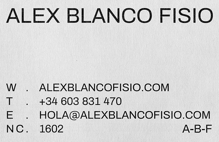 ALEX BLANCO FISIO医疗品牌VI设计欣赏